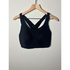 Lululemon Energy Bra High Support 36DDD Black Sports Bra Cross Back W2CP8S